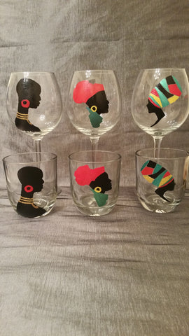 Mother Africa mix glass set - Royal Calypso