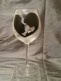 Lovers Red Wine Hand Painted glasses - Royal Calypso